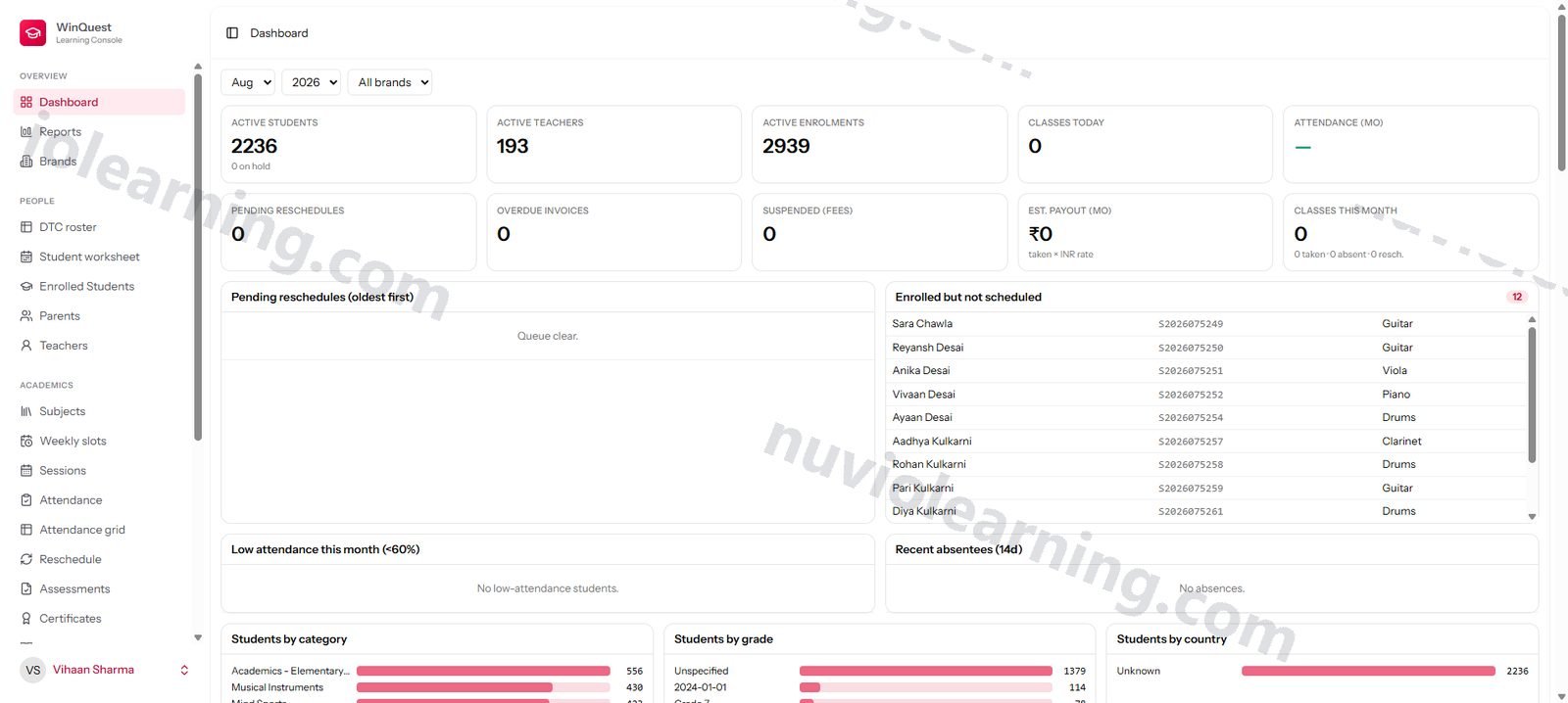 Nuvio Learn — product screen